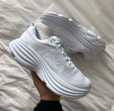 Hoka Bondi 8 Triple White Running Shoes Women’s Size 8 Photo 0