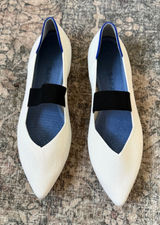 Rothy's The Point Mary Jane Love Bird Flats Cream White with Strap W7.5 Photo 0