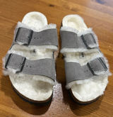 Birkenstock Arizona Shearling Sandal Size 38 Photo 0