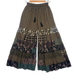 Earthbound Pants Womens Small Black Patchwork Palazzo Boho Hippie Festival Artsy Photo 0