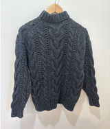 Wilfred‎ Aritzia Charcoal Grey Wool Cable Knit Mock Neck Sweater 113600 Small Photo 0