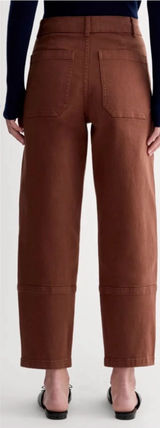 Everlane The Utility Barrel Pant Rosewood High Rise Cotton Brown Photo 0