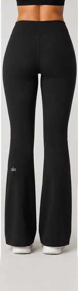 Alo Yoga Black High Waist Flare Leggings Size Unknown Y2K Pilates Photo 0