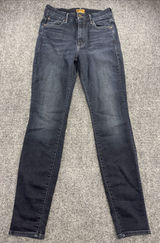 MOTHER High Waisted Looker Jeans Womens 27 Dark Wash Skinny Stretch Designer Photo 0