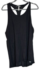 Athleta Women Activewear Tank Top 1X Black Zip Pocket Racerback Sleeveless Photo 0