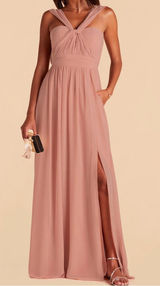 Birdy Grey Grace Convertible Chiffon Gown Plus Size 3X Rose Photo 0