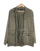 Lucky Brand Jacket‎ Women Medium Utility Military Army Green Cinching Streetwear Photo 0