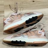 Adidas Nite Jogger Rose Gold Metallic Sneakers Athletic Women's 9 Photo 0