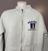 Maine Sweatshirt Womens Small Green Full Zip Jake Austin Lighthouse Graphic Photo 0