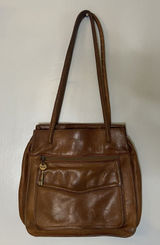 Brown Leather Fossil Shoulder Handbag Bag 75082 Purse with‎ Key Photo 0