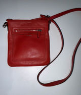 Coach Legacy Swingpack 47989 Coral Red‎ Leather Crossbody Bag w/Charm Zip L Photo 0
