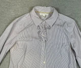 Women's long-sleeved black and white striped shirt Photo 0
