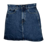 Everlane The Way High Denim Jean Skirt Size 23 High Waist Minimalist Med Wash‎ Photo 0
