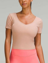 Lululemon Align T-Shirt Size 4 Pink Clay Cap Sleeve Yoga Pilates Ballet Lounge Photo 0