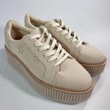 DV Dolce Vita Brin Womens Size 8.5 Cream Floral Eyelet Canvas Platform‎ Sneakers Photo 0