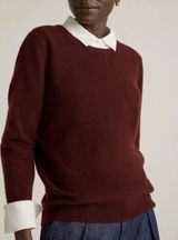Quince Mongolian Cashmere Crewneck Sweater Rich‎ Burgundy Maroon Women's XS Photo 0