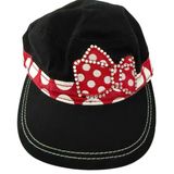 Disney Minne Mouse Hat Cap Strap Back Adult Black Red 5 Panel Bling Jewel Cotton Photo 0