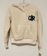 WEAR by Erin Andrews Carolina Panthers Sherpa Half-Zip Hoodie cream‎ women small Photo 0