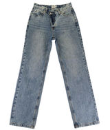 Princess Polly Crossover‎ Waist Straight Leg Jeans Light Wash Blue Womens Size 2 Photo 0
