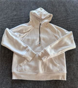 Freely‎ Women's White Quarter Zip Hoodie Yoga Sweater Medium Photo 0
