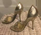 Gucci Gold Heeled Sandals Photo 0