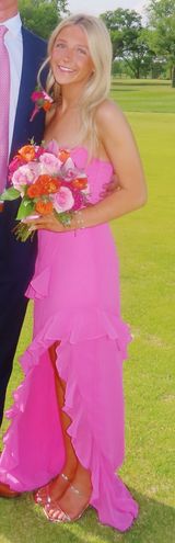 Amanda Uprichard hot pink maxi Dress Photo 0