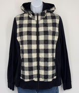 LRL Lauren Active Ralph Lauren Quilted Plaid Full Zip Hoodie Jacket‎ Women LG Photo 0