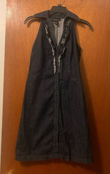 I-N-C International Concepts Sleeveless Dark Denim Button-Front Dress. Size 2 Photo 0
