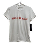 Prince Peter Collection Too Rad To Be Sad Graphic Tee NWT Size XS White Photo 0