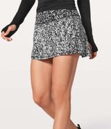 Lululemon Pace Rival Skirt Chirakasu Alpine White/Chirasu Black 10 Photo 0
