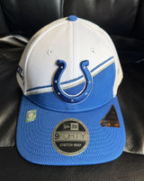 Indianapolis Colts New Era 9FORTY Sideline Stretch Snap -White & Royal Hat (NWT) Photo 0