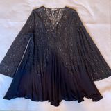 JODIFL Long Bell Sleeve Black Lace Tunic Photo 0