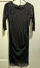 Pinkblush Maternity - Black Lace Fitted Dress Photo 0