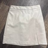 Abercrombie & Fitch size XS White faux leather mini skirt Photo 0