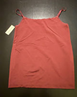 Ann Taylor Womens Burgundy Camisole Adjustable Strap Tank Top NWT Large Photo 0