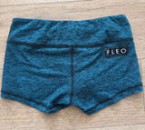 Fleo Women's Teal Heather Bike Shorts Photo 0