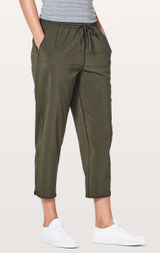 Lululemon Keep It Classic Crop 23” Dark Olive Jogger Pants Women’s Size 4 Photo 0