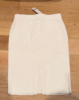 bebe‎ White Quilted Pencil Skirt back zipper midi small nwt Photo 0