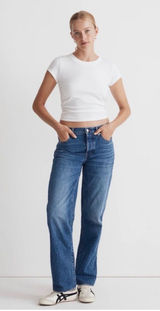 Madewell Low-Slung Straight‎ Jeans medium wash size 31 NWOT Photo 0