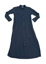 Natural Life Blue Cotton Gauze Button Down Maxi Shirt Dress Medium Photo 0