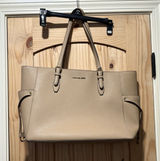 Michael‎ Kors Voyager Tote Womens Large Beige Saffiano Leather Shoulder Bag Photo 0