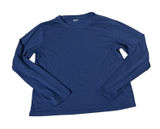 Quince Cotton Modal Relaxed Long Sleeve Tee Women S Navy Blue LB48021-JDA01 Crew Photo 0