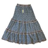 Max‎ Studio London Navy Blue White Geometric Tiered Maxi Skirt XS NWT 5702Q16 Photo 0