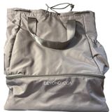 Beyond Yoga Go To Backpack Taupe Gray Nylon Gym Yoga Bag with‎ Shoe Compartment Photo 0