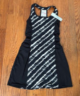 Lola‎ by AFG Ruched Activewear dress Built-in bra Black White size S NWT Photo 0