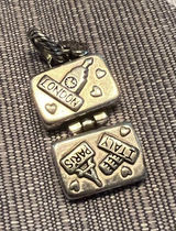 Brighton Bon voyage Suitcase Locket Charm Opens - Italy, Paris, London Photo 0
