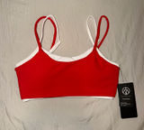 Red & White Women's Sport Bra Photo 0