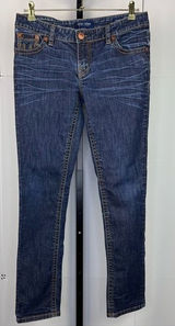MEK DNM Avalon Cigarette Jeans Women 28 Dark Wash Low Rise Skinny Y2K Photo 0