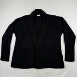 Pact Womens Black 100% Organic Cotton Knit Blazer Cardigan Jacket Size‎ M Photo 0