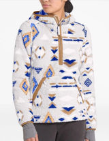 The North Face Hoodie Womens Aztec 1/4‎ Zip Sherpa Long Sleeve Elbow Patches XL Photo 0